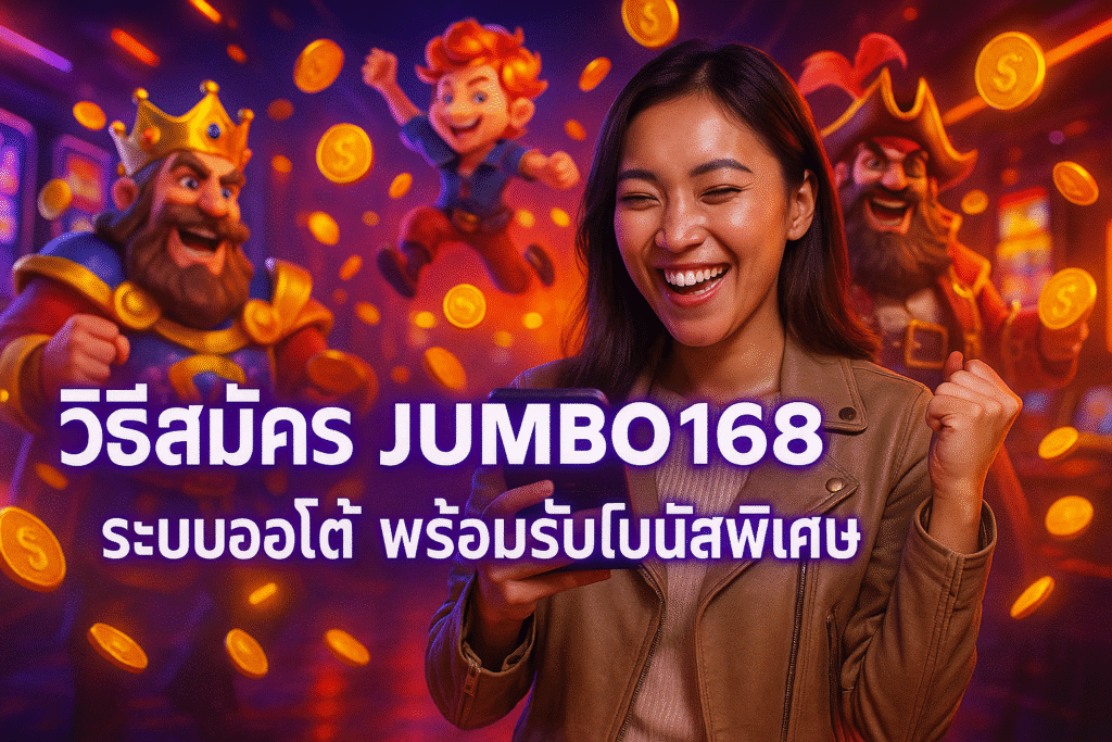 วิธีสมัคร JUMBO168 ระบบออโต้ พร้อมรับโบนัสพิเศษ